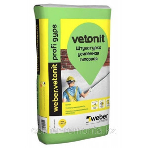 Штукатурка усиленная гипсовая Weber.vetonit «Profi Gyps» 30 кг