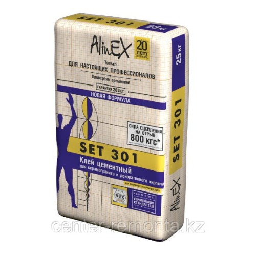 Клей для керамической плитки AlinEX «Set 301», 25 кг