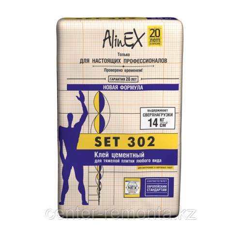 Клей для керамической плитки AlinEX «Set 302», 25 кг