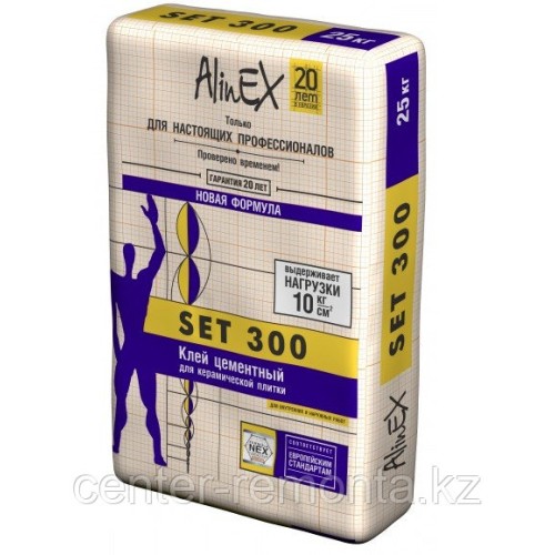 Клей для керамической плитки AlinEX «Set 300», 25 кг