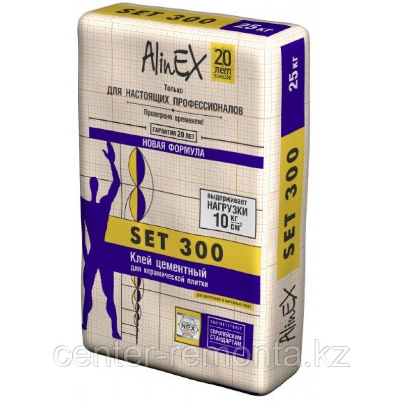 Клей для керамической плитки AlinEX «Set 300», 25 кг