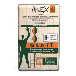 Шпаклёвка гипсовая базовая Alinex Glatt 25 кг